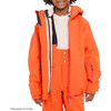 Turas All Season 3-Layer Waterproof Chin Guard Zipper Jacket, Red Orange - Jackets - 5