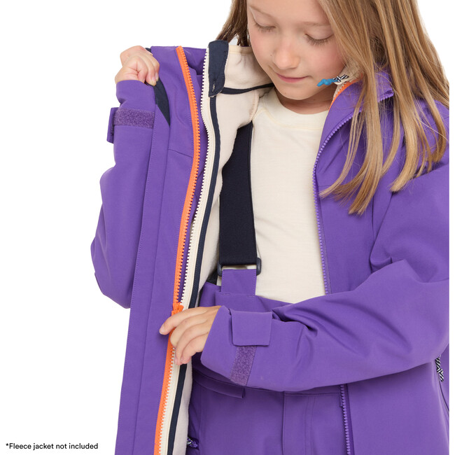Turas All Season 3-Layer Waterproof Chin Guard Zipper Jacket, Purple Panda - Jackets - 6