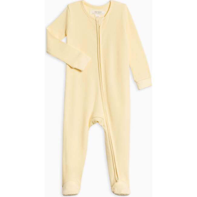 Kit Ribbed Zipper Sleeper Butter