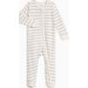 Kit Ribbed Zipper Sleeper Dario Stripe/Oat - Footie Pajamas - 1 - thumbnail
