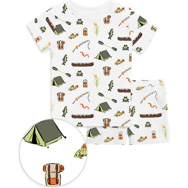 The Organic Short Sleeve Pajama Set, Gone Camping