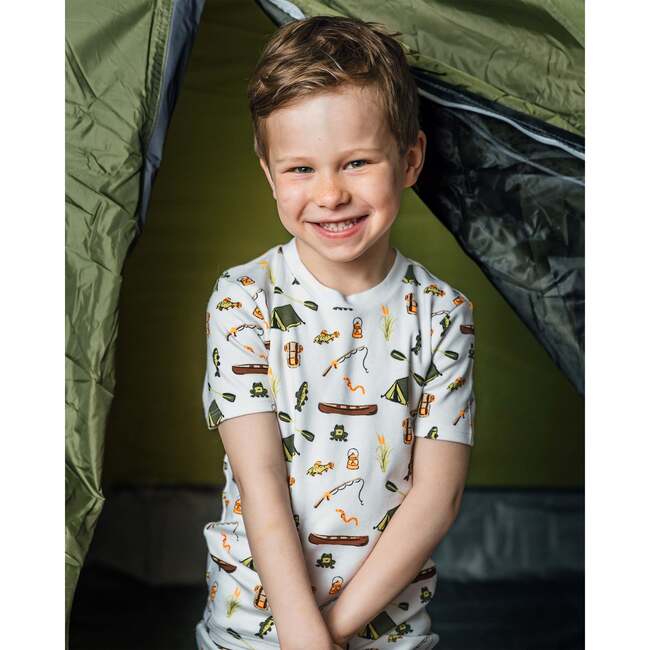 The Organic Short Sleeve Pajama Set, Gone Camping - Pajamas - 2