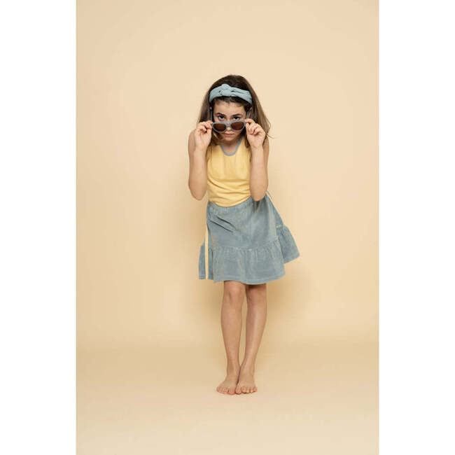 French Terry Elastic Waist Play Skort, Sky Blue - Skirts - 2