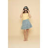 French Terry Elastic Waist Play Skort, Sky Blue - Skirts - 4