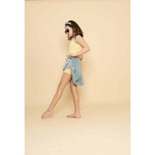French Terry Elastic Waist Play Skort, Sky Blue - Skirts - 5