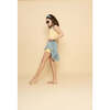 French Terry Elastic Waist Play Skort, Sky Blue - Skirts - 5