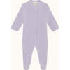 Velour Angel Wing Sleepsuit, Lilac & Silver - Footie Pajamas - 2