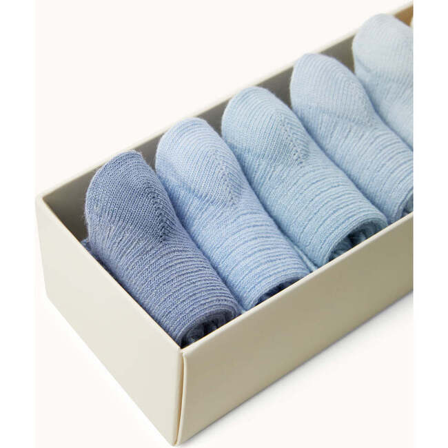 Bijou Set of 7 Socks, Blue - Socks - 2