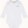 Set of 7 Angel Wing Picot Long Sleeve Onesies, Blue Fade - Onesies - 2