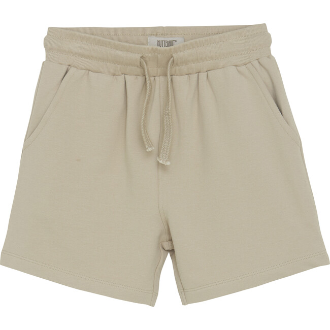 Organic Drawstring Sweat Shorts, Irish Cream