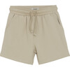 Organic Drawstring Sweat Shorts, Irish Cream - Shorts - 1 - thumbnail