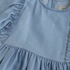 Summer Dress With Ruffles, Soft Chambray - Dresses - 4