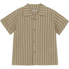 Boys Summer Shirt In Organic Cotton, Irish Cream - Button Downs - 1 - thumbnail