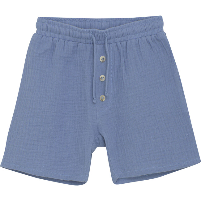 Boys Shorts In Muslin Cotton, Quiet Harbor