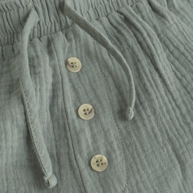 Boys Shorts In Muslin Cotton, Lily Pad - Shorts - 2