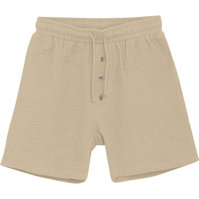 Boys Shorts In Muslin Cotton, Irish Cream