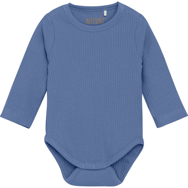 Babys Ribbed Long Sleeve Onesie, Quiet Harbor