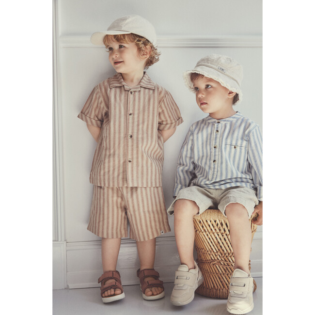 Boys Shorts In Organic Cotton, Irish Cream - Shorts - 2