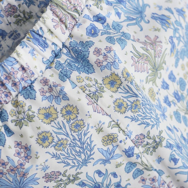 Babys Pants In Liberty Fabric With Elastic Waist, Print Soft Chambray - Pants - 2