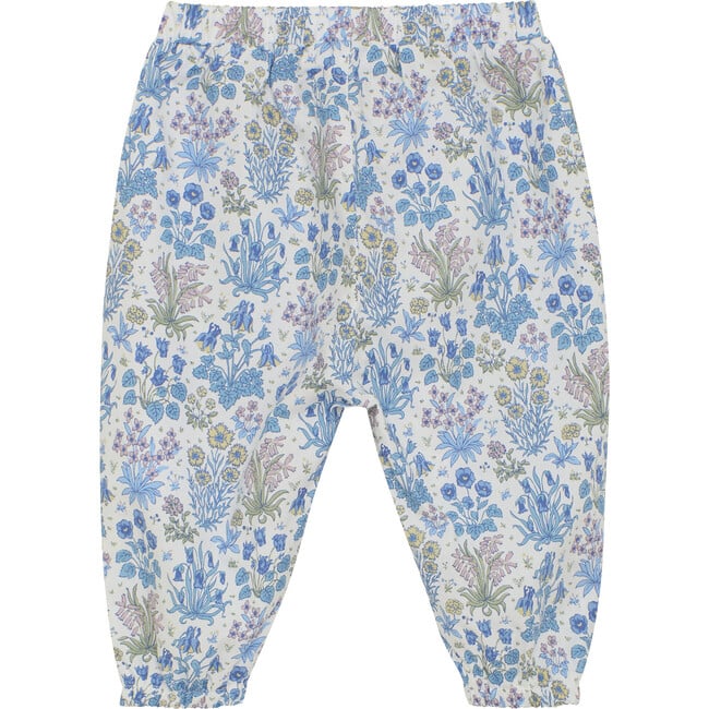 Babys Pants In Liberty Fabric With Elastic Waist, Print Soft Chambray - Pants - 3