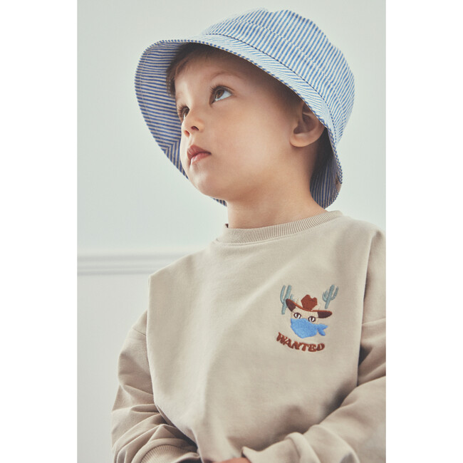 Bucket Hat W/Stripes, Quiet Harbor - Sun Hats - 2