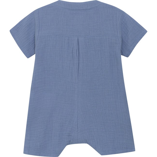 Babys Playsuit In Muslin Cotton, Quiet Harbor - Rompers - 2