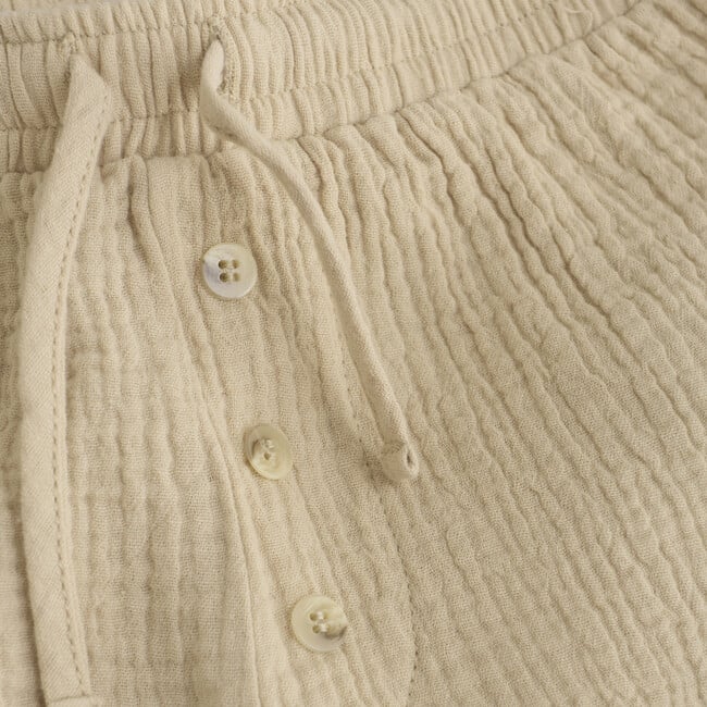 Boys Shorts In Muslin Cotton, Irish Cream - Shorts - 3