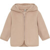 Babys Hooded Summer Jacket In Cotton Fleece, Cloud Rose - Jackets - 1 - thumbnail
