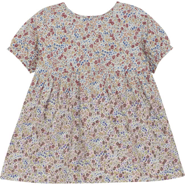 Babys Dress In Liberty Fabric, Print Sepia Rose