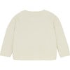 Babys Organic Cotton Knit Cardigan, Antique White - Cardigans - 3