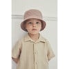Boys Short Sleeve Muslin Cotton Shirt, Irish Cream - Button Downs - 2