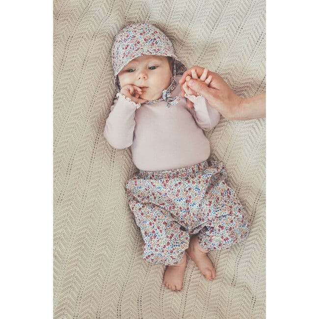 Babys Summer Hat In Liberty Fabric, Print Sepia Rose - Sun Hats - 2