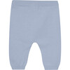 Babys Organic Cotton Knit Pants, Soft Chambray - Pants - 4