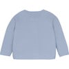 Babys Organic Cotton Knit Cardigan, Soft Chambray - Cardigans - 4