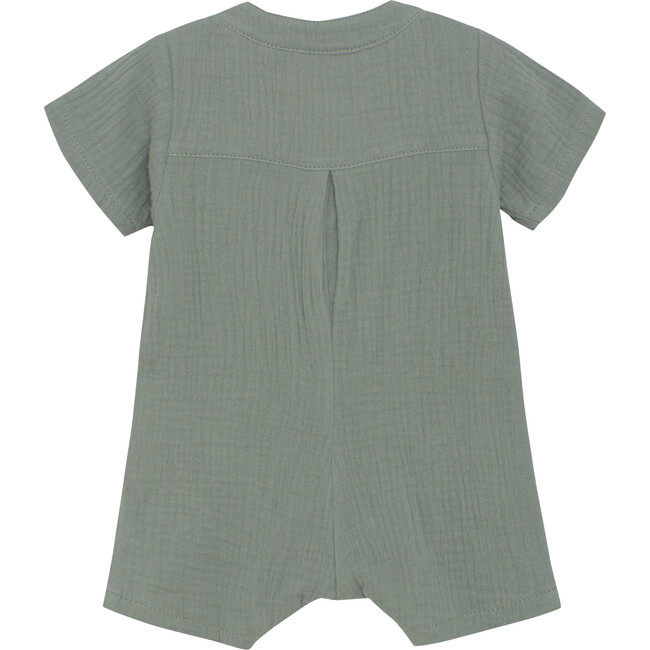 Babys Playsuit In Muslin Cotton, Lily Pad - Rompers - 2