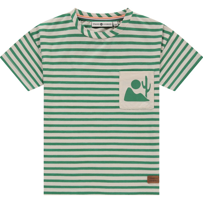 Stripe Pocket T-Shirt, Green