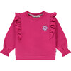 Flutter Sleeve Sweatshirt, Pink - Sweatshirts - 1 - thumbnail