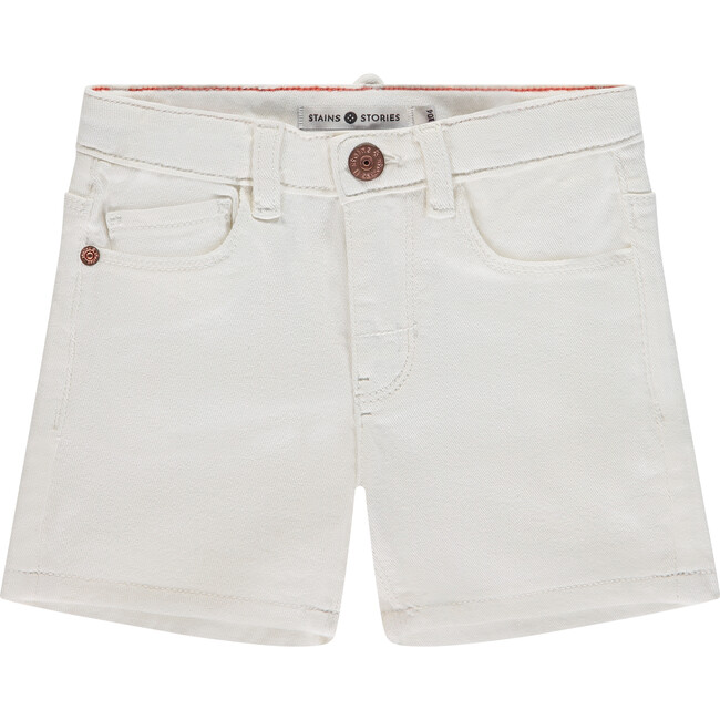Denim Shorts, White