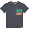 T-Shirt, Faded Navy - T-Shirts - 1 - thumbnail