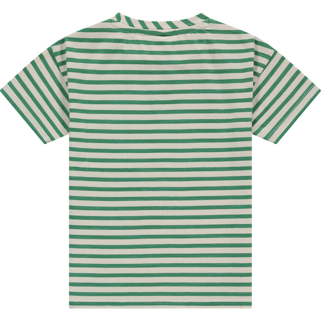 Stripe Pocket T-Shirt, Green - T-Shirts - 2