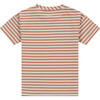 Striped Pocket T-Shirt, Orange/Cream - T-Shirts - 2