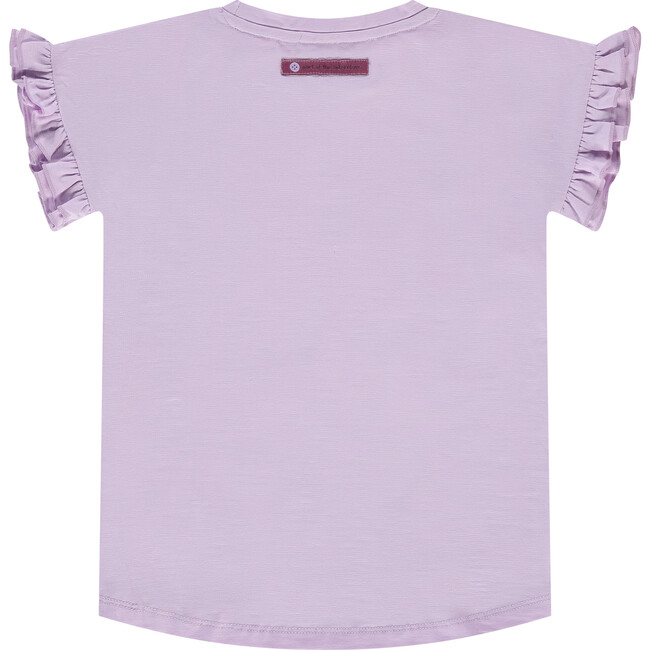 Ruffled Sleeve T-Shirt, Lilac - T-Shirts - 2