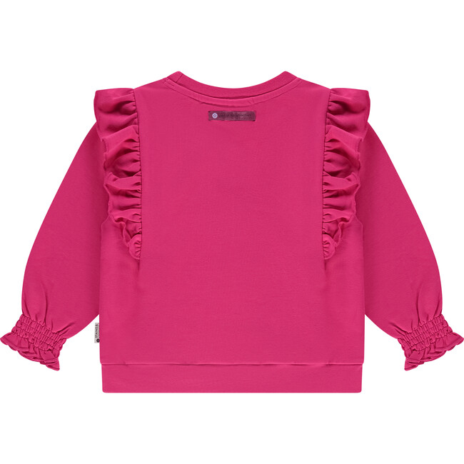 Flutter Sleeve Sweatshirt, Pink - Sweatshirts - 2