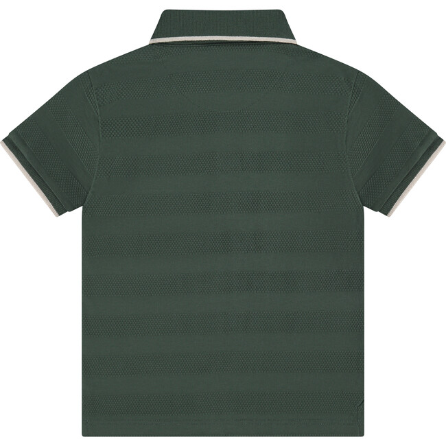 Striped Polo Shirt, Green - Polo Shirts - 2