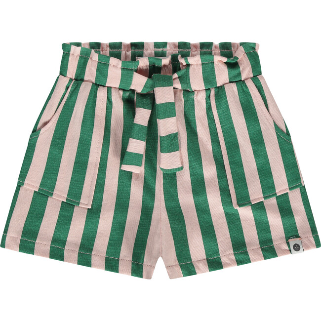 Striped Shorts, Pink/Green