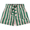 Striped Shorts, Pink/Green - Shorts - 1 - thumbnail