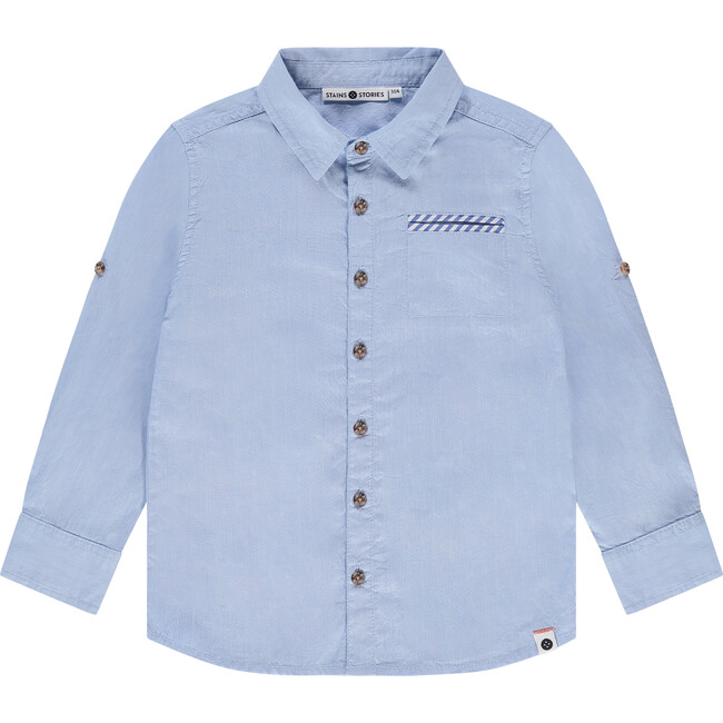 Long Sleeve Button Down Shirt, Blue