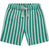 Striped Shorts, Green - Shorts - 1 - thumbnail