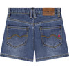 Mid Wash Denim Shorts, Blue - Shorts - 2