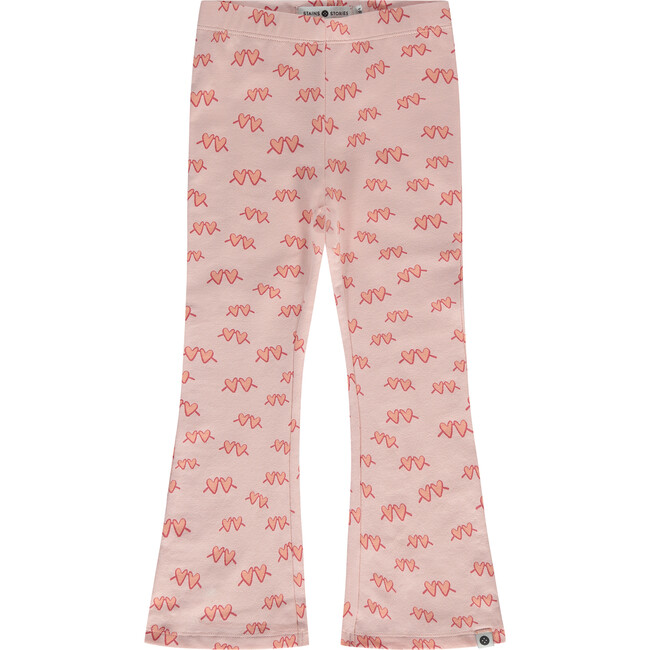 Heart Flare Leggings, Pink